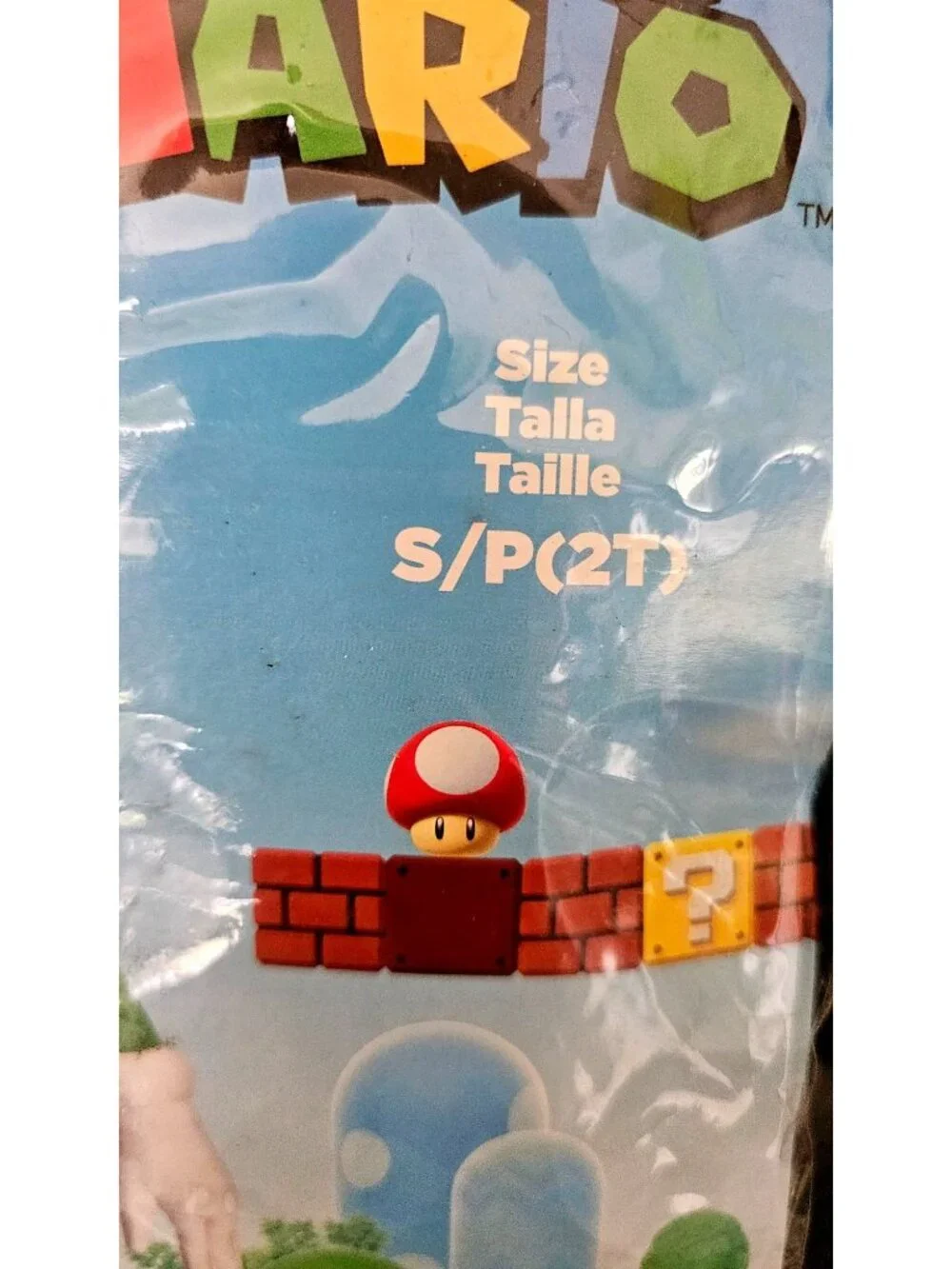 Super Mario Luigi Costume Toddler 2T Hat Gloves Plush Stuffed Bubble Belly Boys